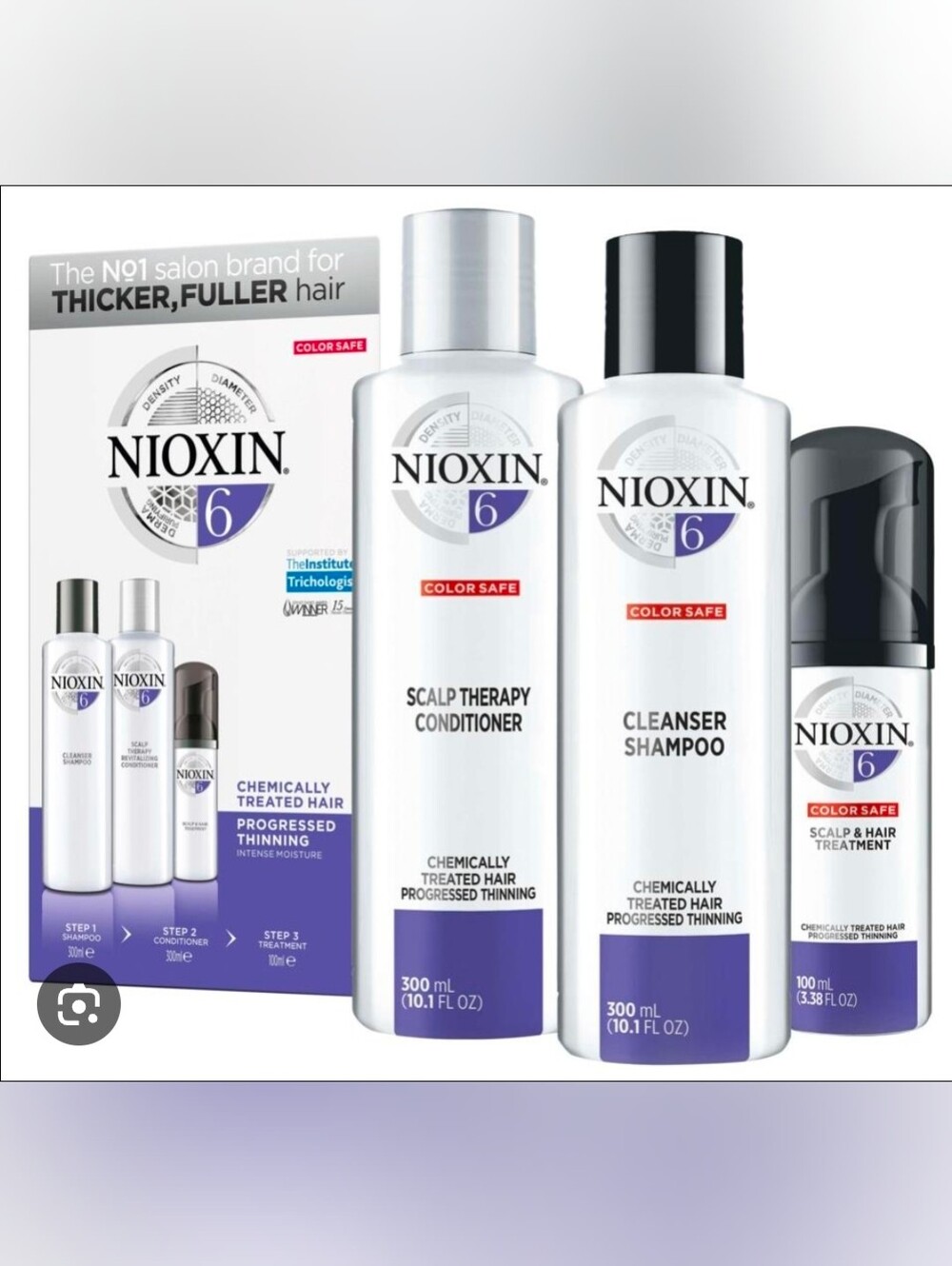 #244 Nioxin 6 Hair Care Set for Chemically Treated Hair
